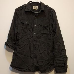 Casual black Converse button down shirt